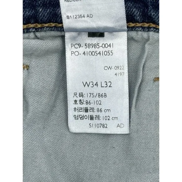 Vintage Levi Strauss Signature Relaxed Fit 5 Pocket Denim Jeans Straight 34X32 - Picture 10 of 15